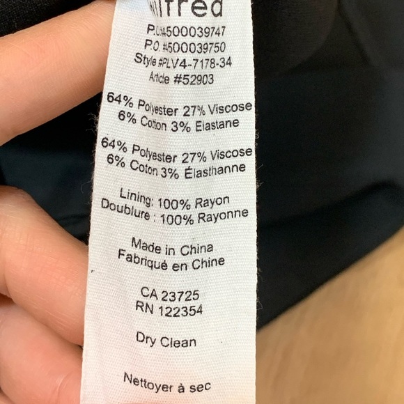 Aritzia Wilfred Ponte Clairaut Blk Mini Moto Skirt - Picture 6 of 9